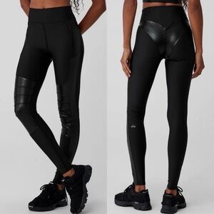 ALO Airlift Winter Warm Supermoto Black Leggings